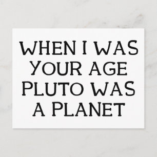 Cartão Postal Quando Plutão