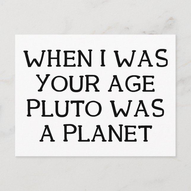 Cartão Postal Quando Plutão (Frente)