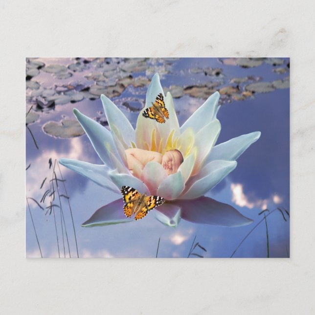 Cartão Postal Quando um bebê vai dormir (Frente)