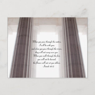 Cartão Postal Quando você passa pelas águas, - Isaiah 43