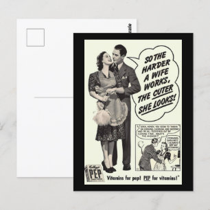 Cartão Postal Quanto mais difícil uma esposa funciona, mais boni