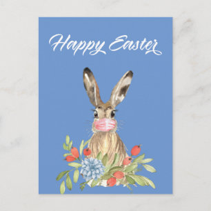 Cartão Postal Quarentena de Máscara de Felz pascoa 2021