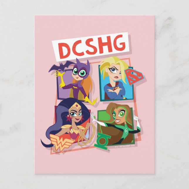Cartão Postal Quartet DC Super Hero Girls (Frente)