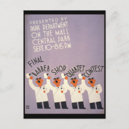 Cartão Postal Quarteto de Compro Barber