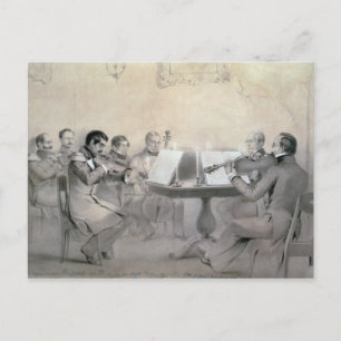 Cartão Postal Quarteto do compositor Count A. F. Lvov, 1840