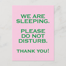 Cartão Postal Quarto de Hospital Não Perturbe Placa