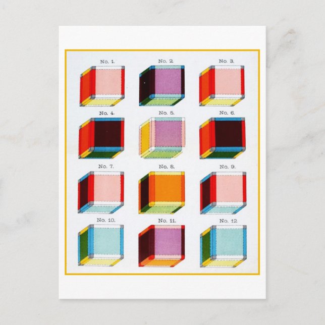 Cartão Postal Quarto Dimension Tesseracts Vintage (Frente)