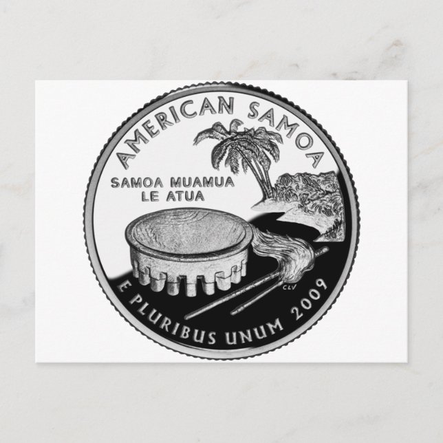 Cartão Postal Quarto estado de Samoa Americana (Frente)