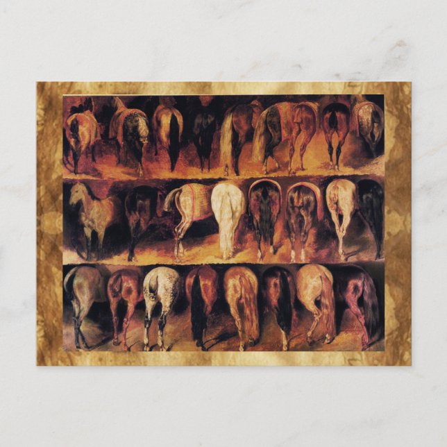 Cartão Postal Quarto traseiro dos cavalos (Frente)