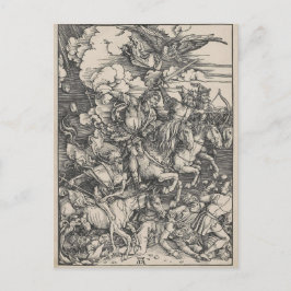 Cartão Postal Quatro Cavalos do Apocalipse por Durer