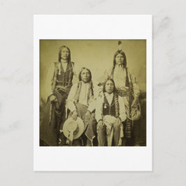 Cartão Postal Quatro Cheyenne Scouts Vintage Stereoview
