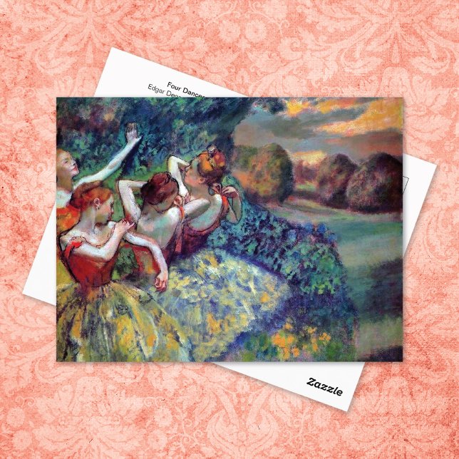 Cartão Postal Quatro Dançarinos Ballerinas Edgar Degas (Criador carregado)