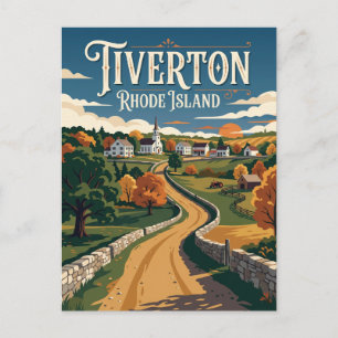 Cartão Postal Quatro Esquinas de Tiverton Rhode Island
