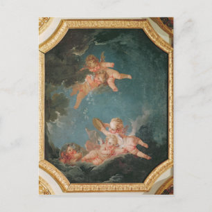 Cartão Postal Quatro estações no Salle du Conseil - Winter