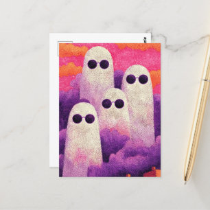 Cartão Postal Quatro fantasmas em óculos escuros