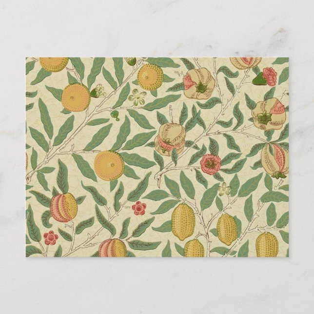 Cartão Postal Quatro Frutas, William Morris (Frente)