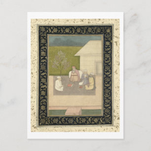 Cartão Postal Quatro homens sagrados muçulmanos sentados fora da