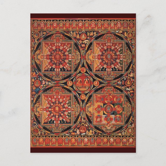 Cartão Postal Quatro Mandalas (Frente)