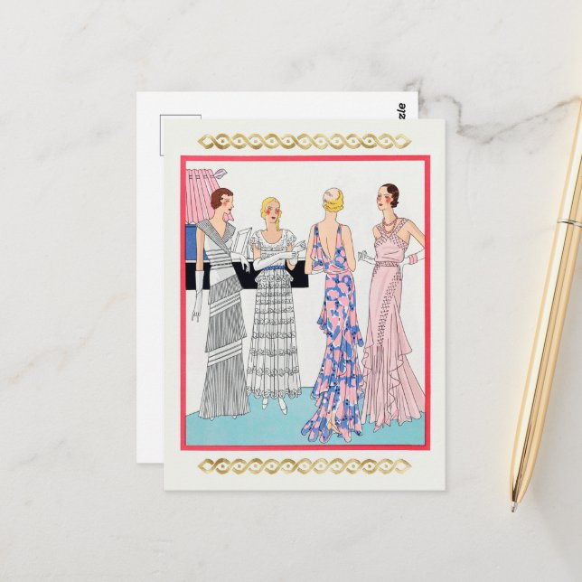 Cartão Postal Quatro mulheres por Dupouy-Magnin (Frente/Verso In Situ)