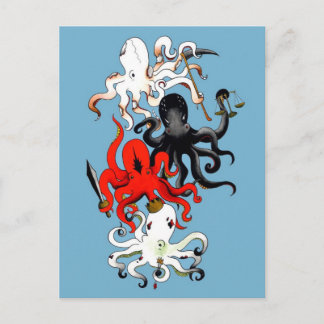 Cartão Postal Quatro polvos do Apocalipse