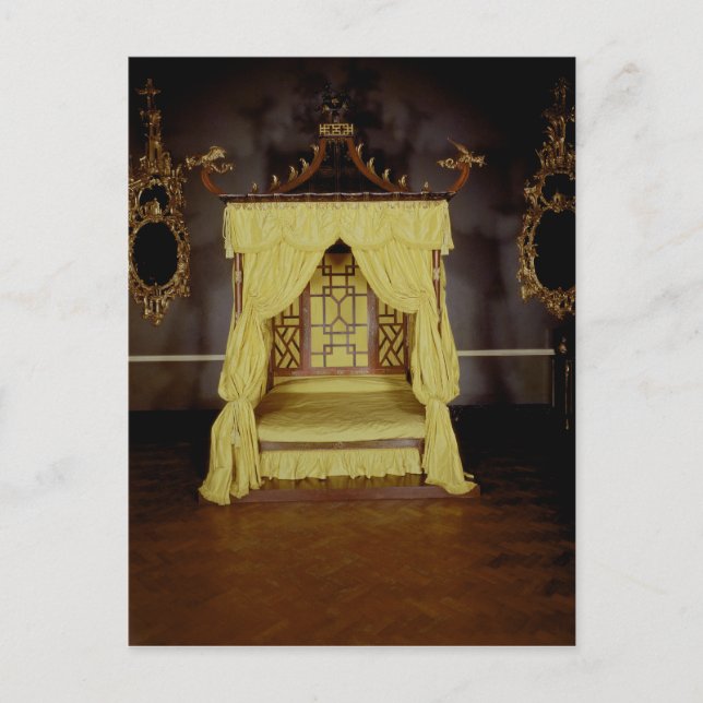 Cartão Postal Quatro Poster Bed, no estilo chinês, 1750 (Frente)