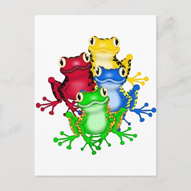 Cartão Postal Quatro Sapos Camisetas e presentes (Frente)