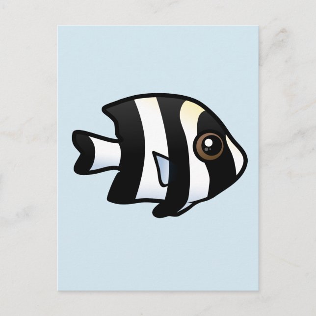 Cartão Postal Quatro Stripe Damselfish (Frente)