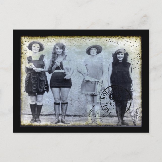 Cartão Postal Quatro vencedores do concurso de beleza (Frente)