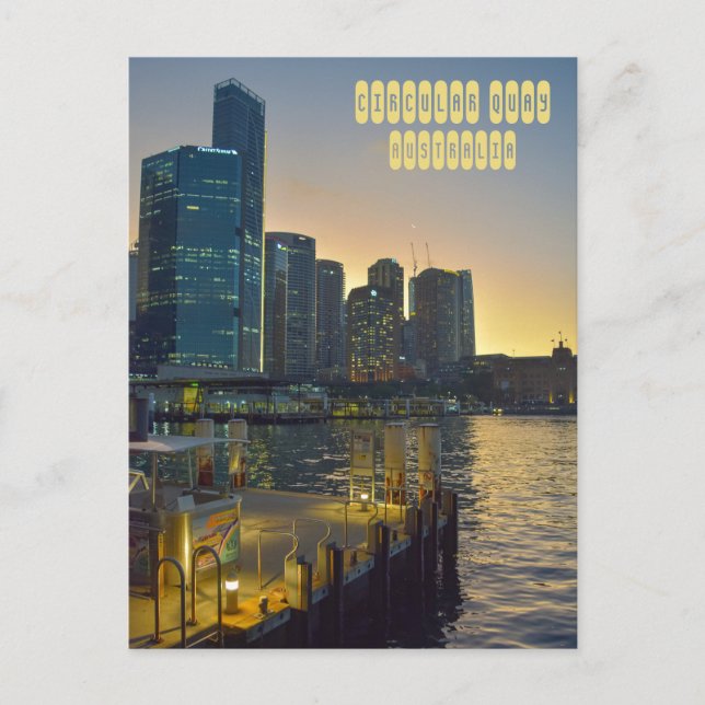 Cartão Postal Quay Circular em Sidney Austrália (Frente)