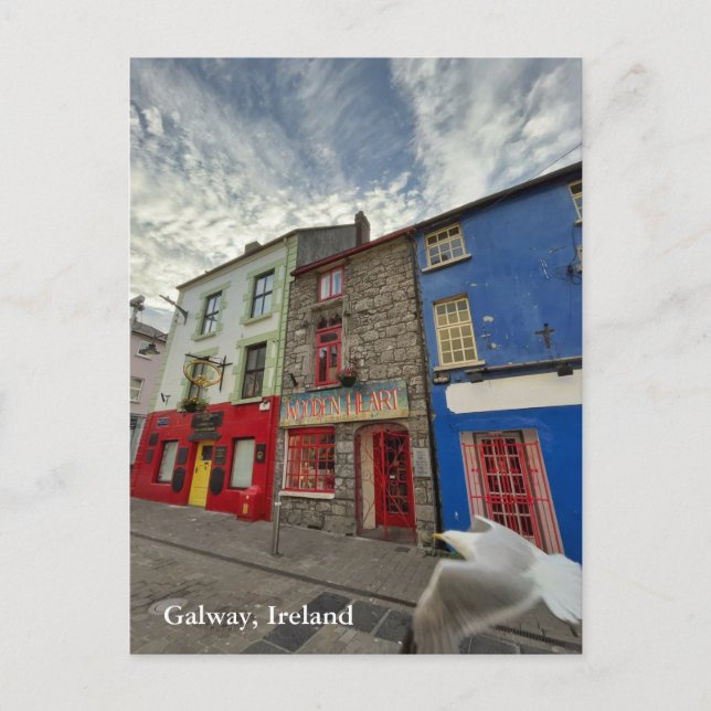 Cartão Postal Quay Street no Latino Quarter, Galway Irlanda 2 (Frente)