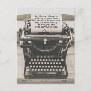 Cartão Postal Que a estrada suba para conhecê-lo - Viagens segur