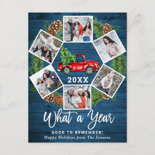 Cartão Postal Que Caminhão Vermelho da Fazenda Vermelha Natal 2