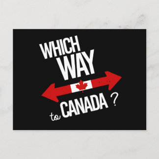 Cartão Postal Que caminho para o Canadá — branco -