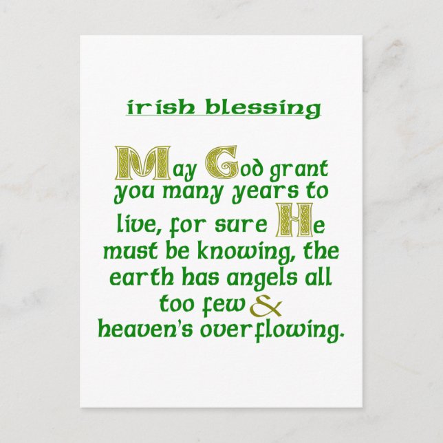 Cartão Postal Que Deus Te Conceda Muitos Anos (Frente)