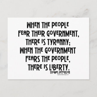 Cartão Postal Que é tirania…?