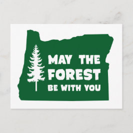 Cartão Postal Que Floresta Esteja Com Você, Oregon