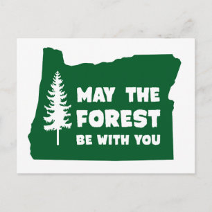 Cartão Postal Que Floresta Esteja Com Você, Oregon