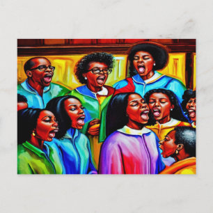 Cartão Postal Que o Coro Cante Cartaz Cristão