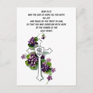 Cartão Postal Que o Deus da esperança te preencha com um cartã