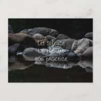 Que o silêncio seja a arte que você pratica