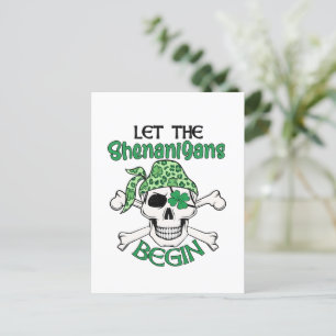 Cartão Postal Que os Shenanigans comecem a Rua.