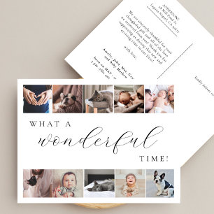 Cartão Postal Que Tempo Maravilhoso Múltipla Foto Minimal Novo B