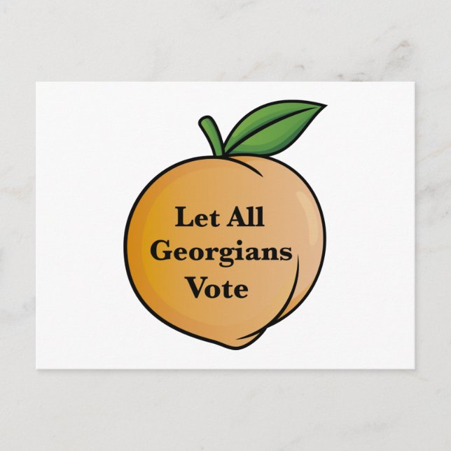 Cartão Postal Que todos os georgianos votem (Frente)