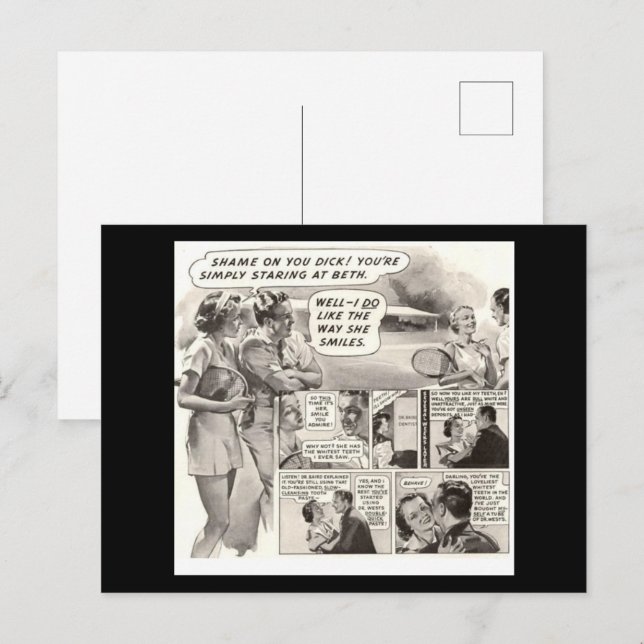 Cartão Postal Que Vergonha! Anúncio retroativo (Frente/Verso)