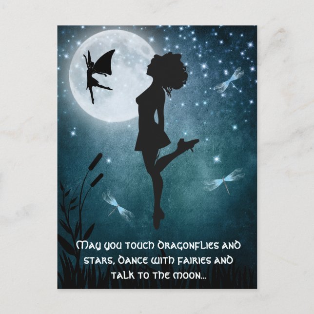 Cartão Postal Que você dança com fadas Calçado de Duro de dança  (Frente)