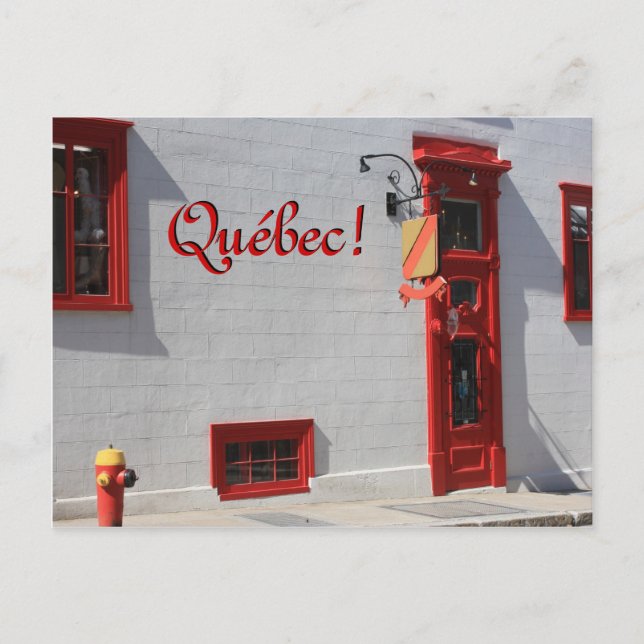 Cartão Postal Quebec, Canadá (Frente)