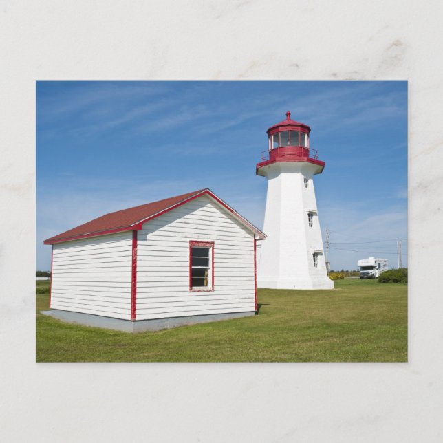 Cartão Postal Quebec, Canadá. Farol Cap D'Espoir. (Frente)