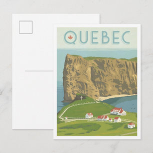 Cartão Postal Quebec Canadá Viagens Antigas 