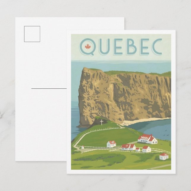 Cartão Postal Quebec Canadá Viagens Antigas  (Frente/Verso)
