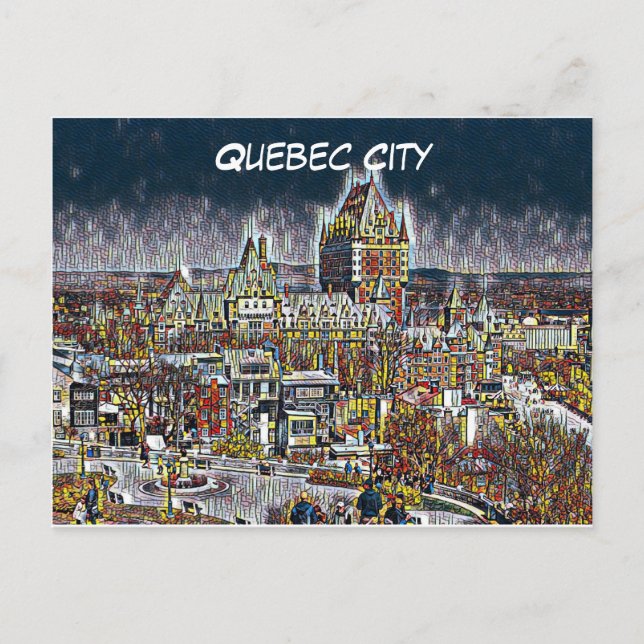 CARTÃO POSTAL QUEBEC CITY CANADADA POP DE BOLSA (Frente)